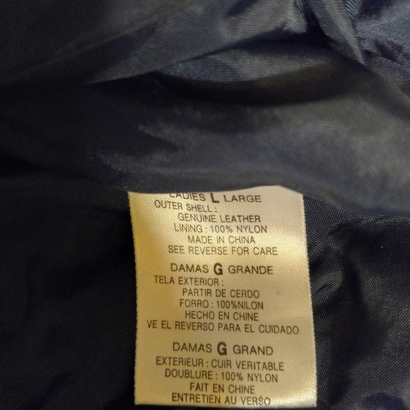 Vintage Out Brook Jacket Navy Blue Suede Leather Distressed  Size L/44 - Picture 11 of 12